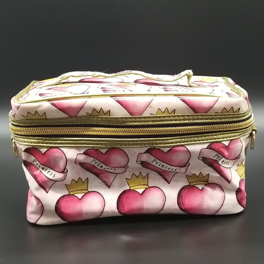 2 Princess Crown Heart Makeup Bags - Picture 6 of 11